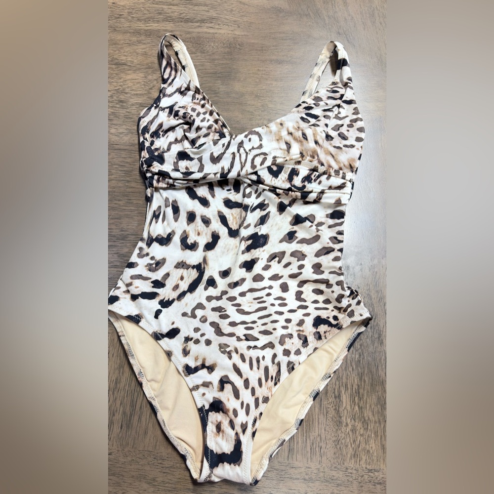 Roidal  Liana Swimsuit Leopard Print One Piece  Sz 8
